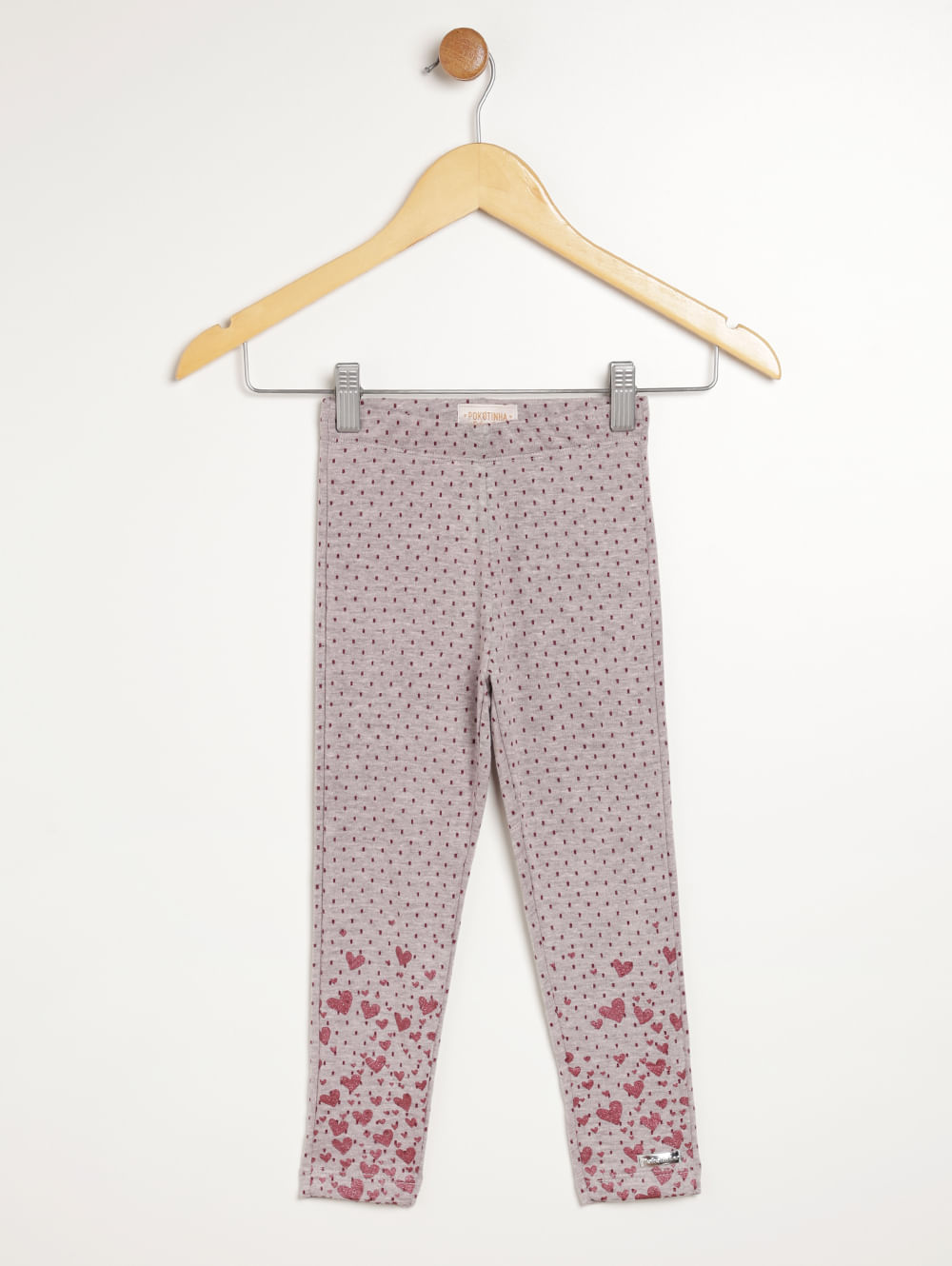 Calça Legging Infantil Feminina Boca Grande Vermelha - Otoni Store