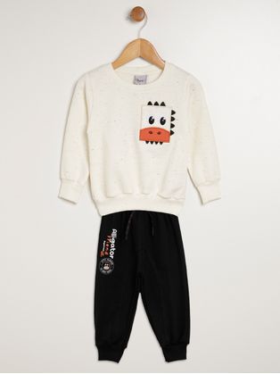 Conjunto Longo Infantil Para Menino - OFF WHITE