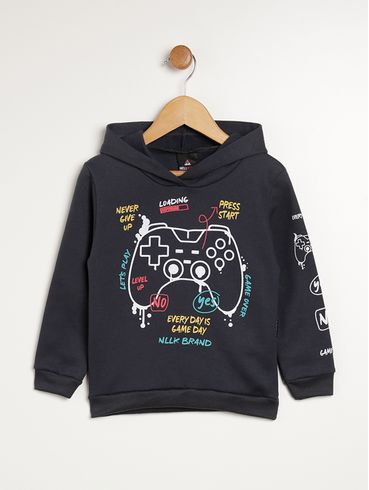 Moletom com Capuz Infantil Para Menino - CHUMBO