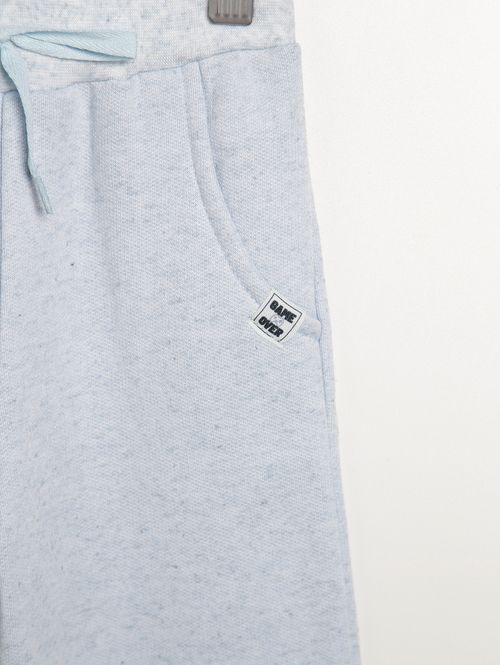 Calça Moletom Jogger Infantil Para Menino - AZUL CLARO