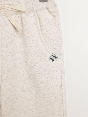 Calça Moletom Jogger Infantil Para Menino - BEGE