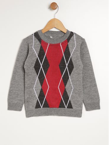 Suéter de Tricot Infantil Para Menino - MESCLA