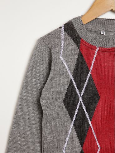 Suéter de Tricot Infantil Para Menino - MESCLA