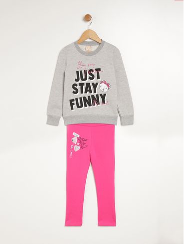 Conjunto Longo Infantil Para Menina - MESCLA