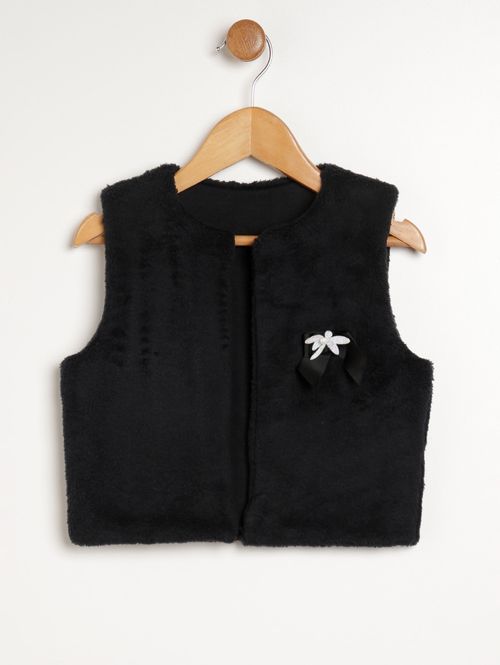 Colete Infantil Para Menina - PRETO