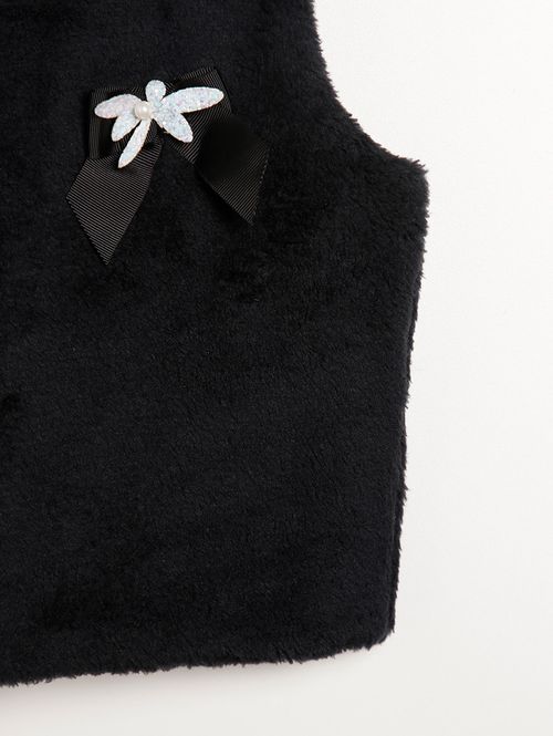 Colete Infantil Para Menina - PRETO