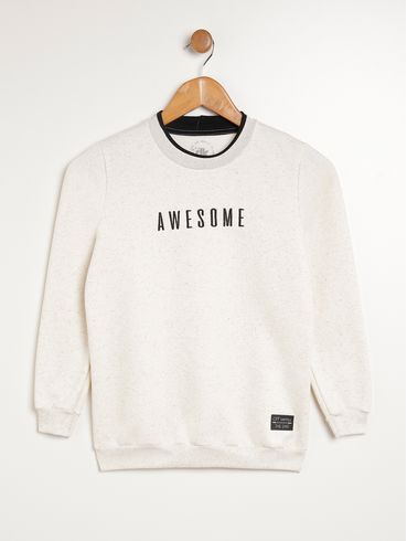 Moletom Juvenil Para Menino - OFF WHITE