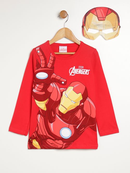 Camiseta Manga Longa Infantil Para Menino - VERMELHO