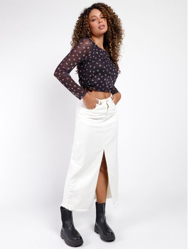 Blusa Manga Longa Autentique Feminina PRETO