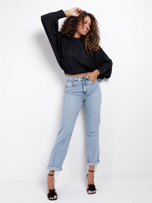 Blusa Manga Longa Autentique Feminina PRETO