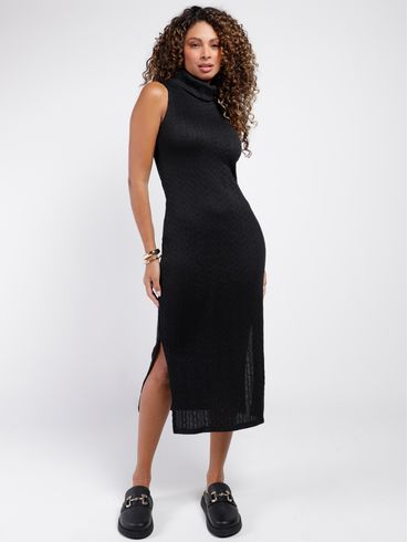 Vestido de Tricot Autentique Feminino PRETO