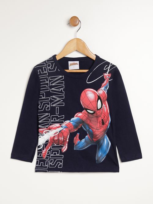 Camiseta Manga Longa Infantil Para Menino - MARINHO