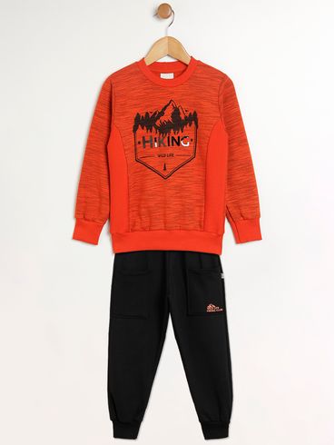 Conjunto Longo Infantil Para Menino - VERMELHO