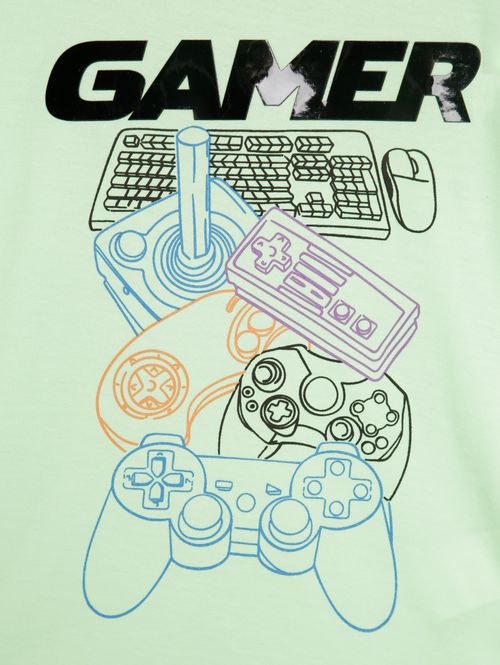 Camiseta Manga Longa Infantil Para Menino - VERDE