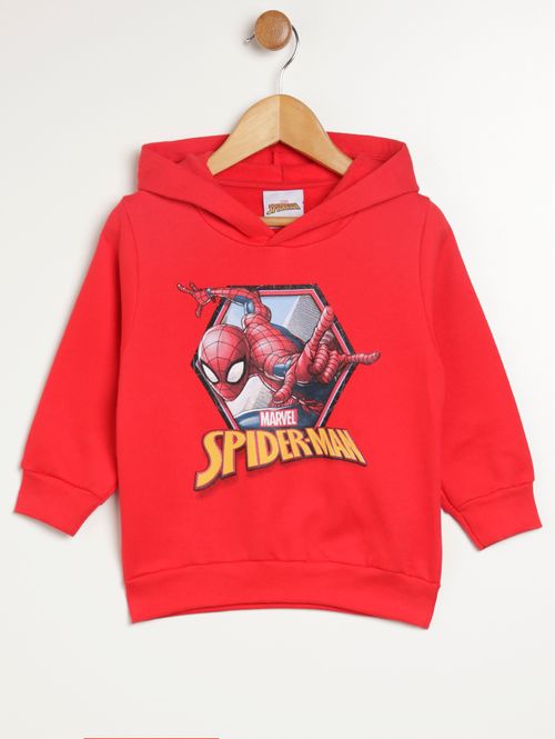 Moletom com Capuz Infantil Para Menino - VERMELHO