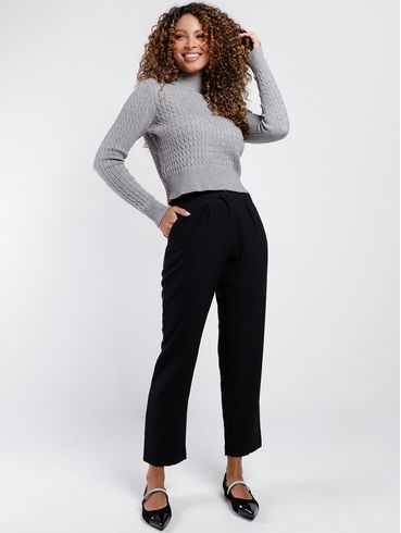 Blusa de Tricot Autentique Feminina CINZA