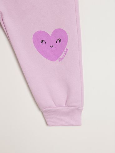 Calça Moletom Infantil Para Bebê- LILAS