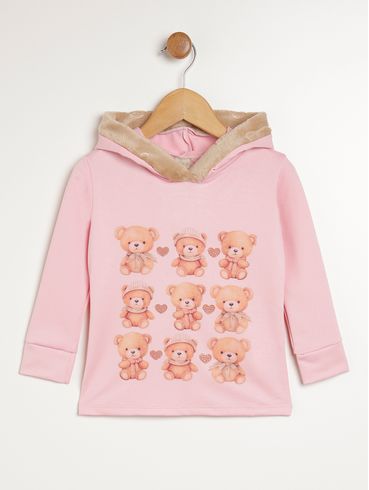 Blusa Manga Longa Infantil Para Menina - ROSA