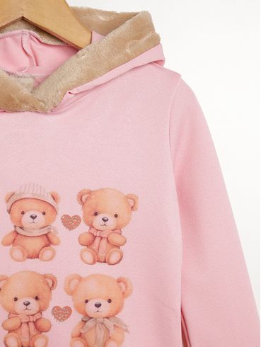 Blusa Manga Longa Infantil Para Menina - ROSA