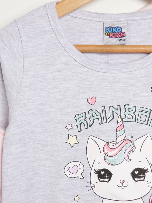 Conjunto com Colete Infantil Para Menina - MESCLA