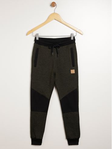 Calça Moletom Juvenil Para Menino - VERDE