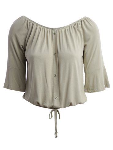 Blusa Manga 3/4 Ciganinha Feminina VERDE CLARO