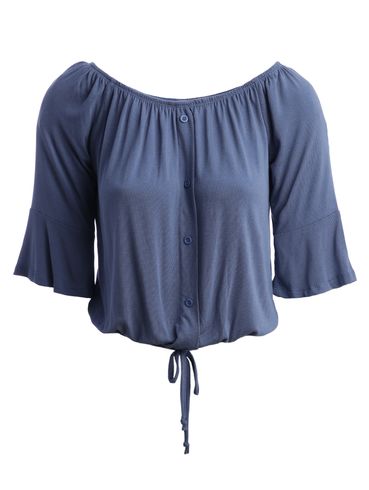 Blusa Manga 3/4 Ciganinha Feminina AZUL