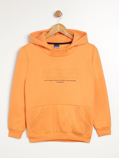Moletom com Capuz Juvenil Para Menino - LARANJA