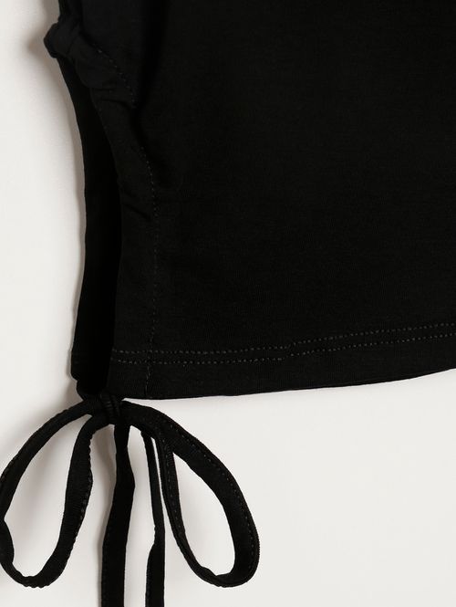 Blusa Manga Longa Juvenil Para Menina - PRETO