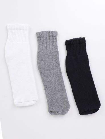 Meia Trifil Juvenil para Menino - Preto/Cinza/Branco