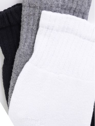 Meia Trifil Juvenil para Menino - Preto/Cinza/Branco