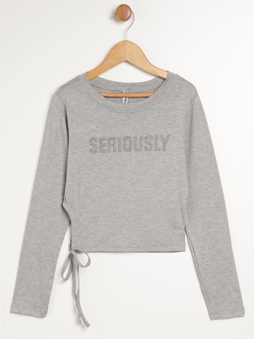 Blusa Manga Longa Juvenil Para Menina - MESCLA