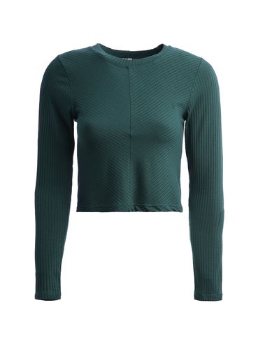 Blusa Manga Longa Cropped Feminina VERDE