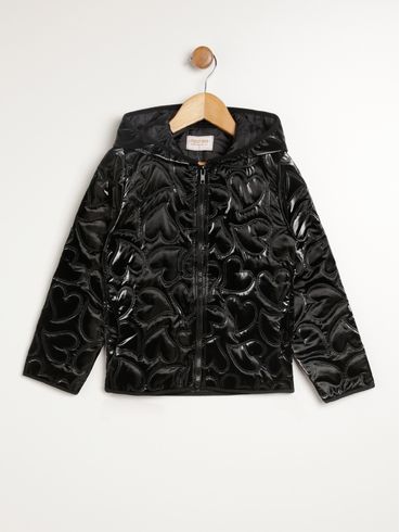 Jaqueta Puffer Infantil Para Menina - PRETO