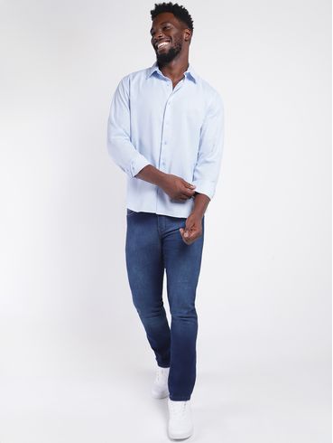 Camisa Manga Longa Elétron Masculina AZUL CLARO
