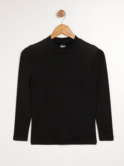 Camiseta Manga Longa Infantil Para Menino - PRETO