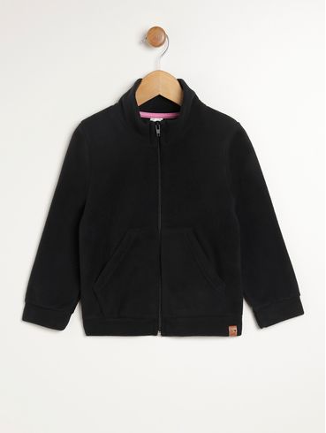 Jaqueta Moletom Infantil Para Menina - PRETO