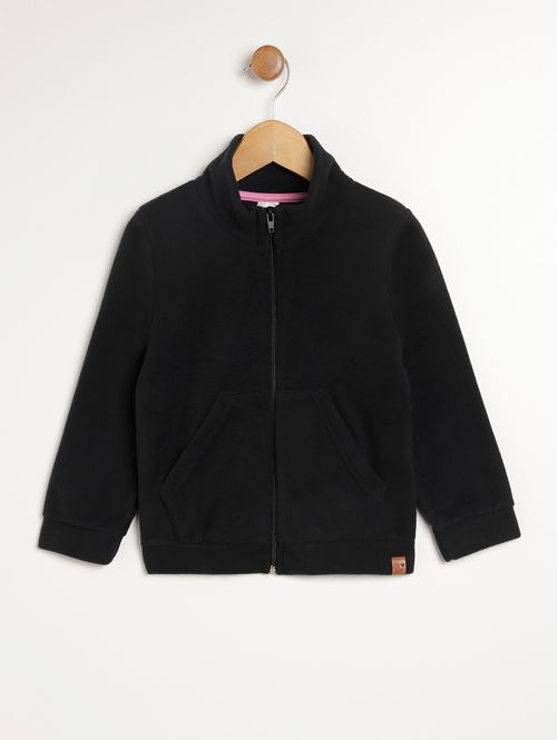 Jaqueta Moletom Infantil Para Menina - PRETO
