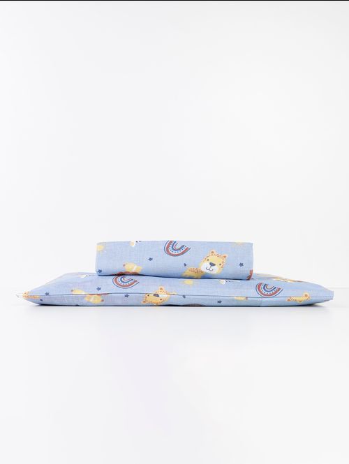 Jogo de Lençol Infantil Para Berço - AZUL