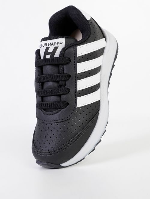 Tênis Juvenil Para Menino - PRETO/BRANCO