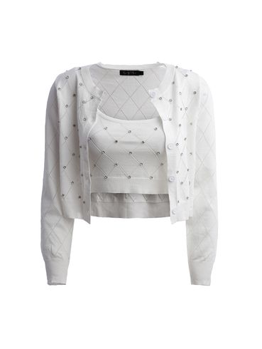 Blusa com Sobreposição Eagle Rock Feminina OFF WHITE
