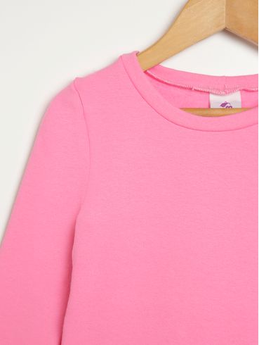 Blusa Manga Longa Infantil Para Menina - ROSA