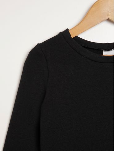Blusa Manga Longa Infantil Para Menina - PRETO