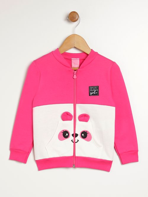 Jaqueta Moletom Infantil Para Menina - PINK