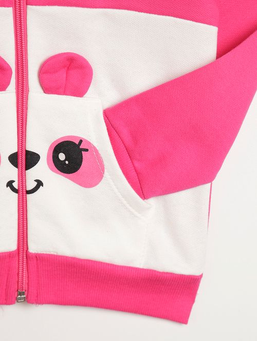 Jaqueta Moletom Infantil Para Menina - PINK