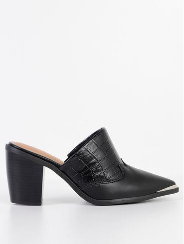 Mule Croco Vizzano Feminina PRETO