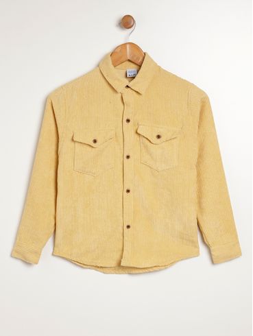 Camisa Manga Longa Juvenil Para Menino - CAQUI