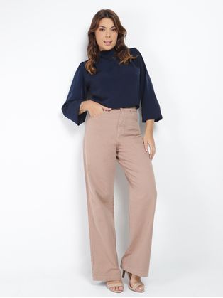 Blusa Manga Longa Autentique Feminina MARINHO