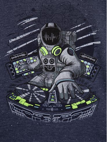Camiseta Manga Longa Infantil Para Menino - MARINHO