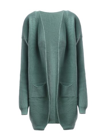 Cardigan De Tricot Alongado Feminino VERDE